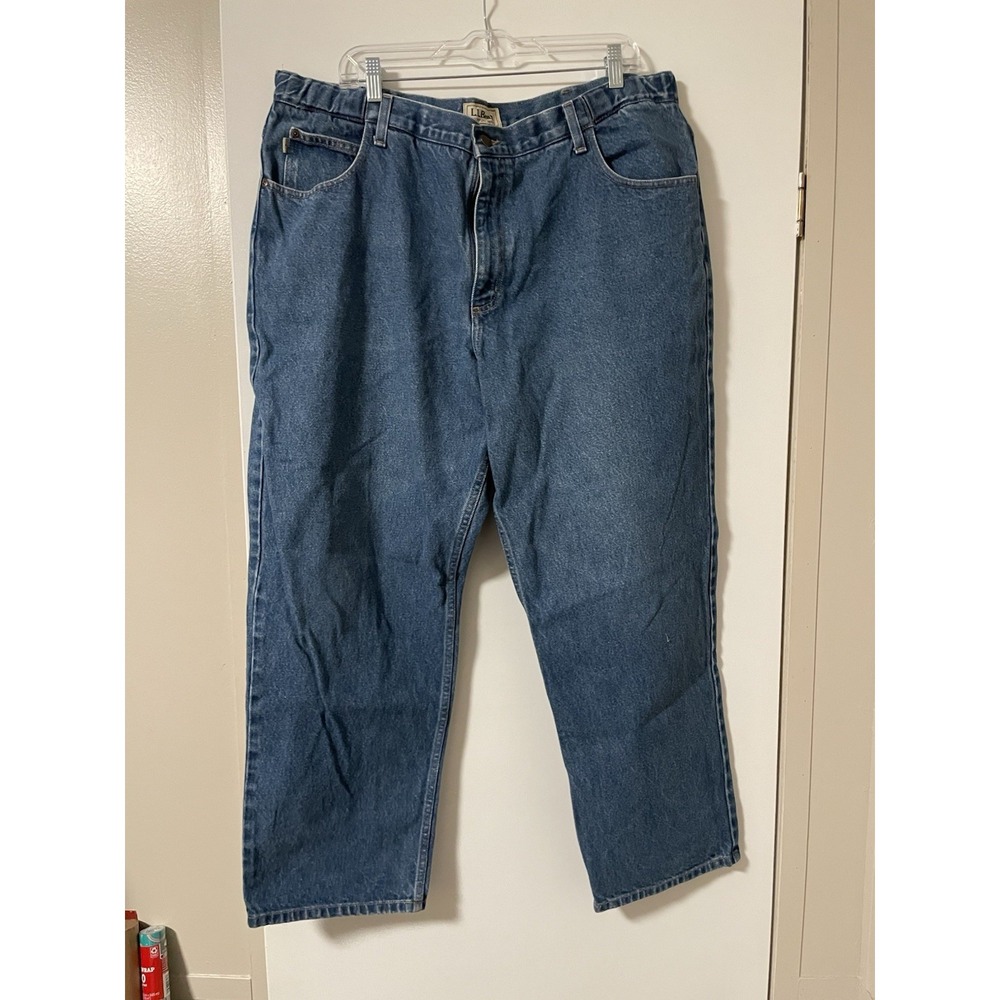 Vintage LL Bean Mens Comfort Waist Denim Blue Jeans Sz 40x30